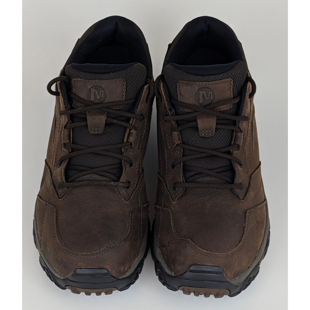 Merrell Moab Adventure Lace Hiking Shoes Size 13 Dark Earth Brown Leather Vibram